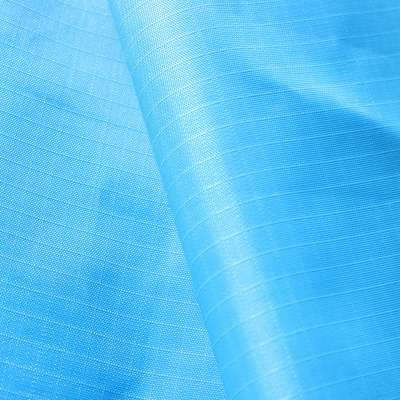 Sky Blue 150D PA Coated 0.5cm Ripstop Polyester Oxford fabric Polyacrylate coating for luggage